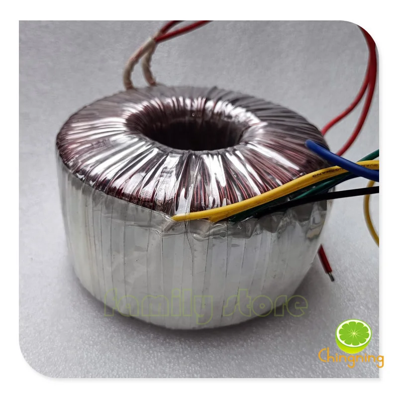 Very little hum Pure copper wire 600W toroidal transformer, double 50V+double 15v+single 12v power amplifier transformer