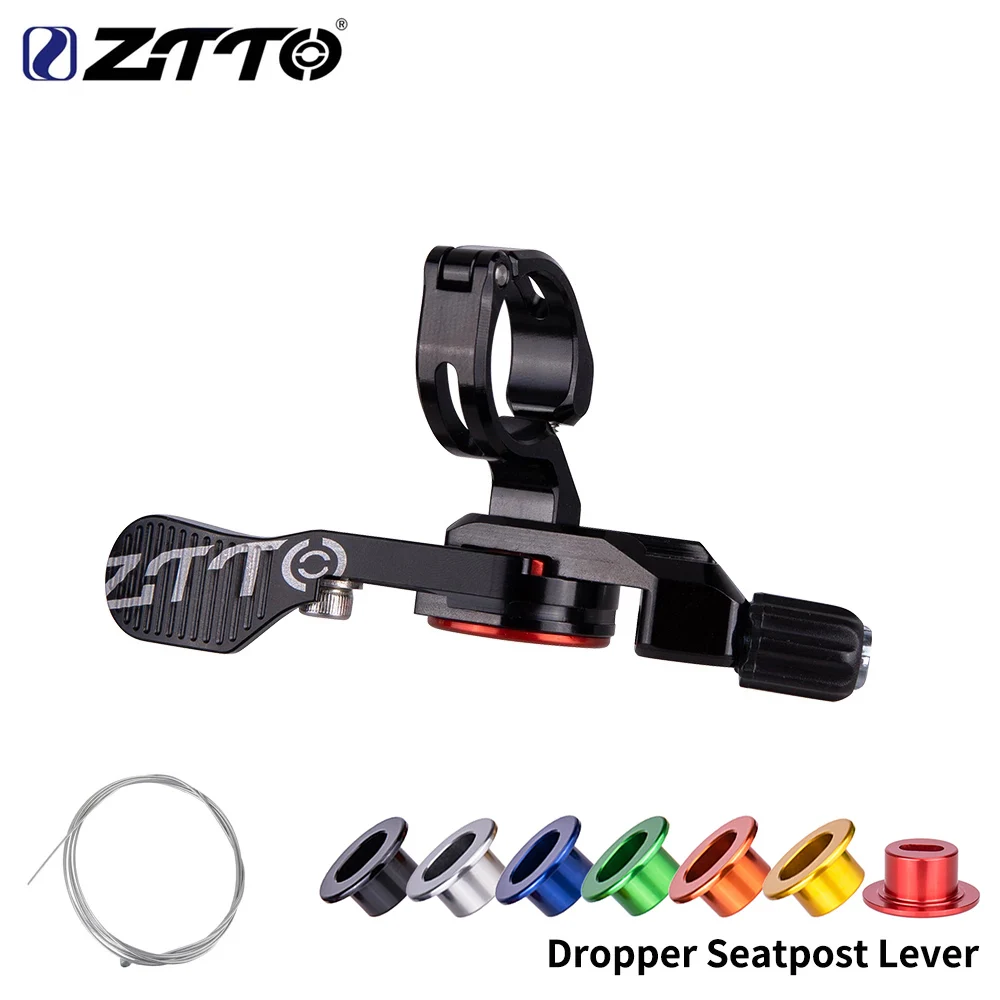ZTTO MTB tija de sillín con cuentagotas palanca tija de sillín de bicicleta control remoto mango ajustable rodamiento estilo de palanca de cambios Universal mecánico