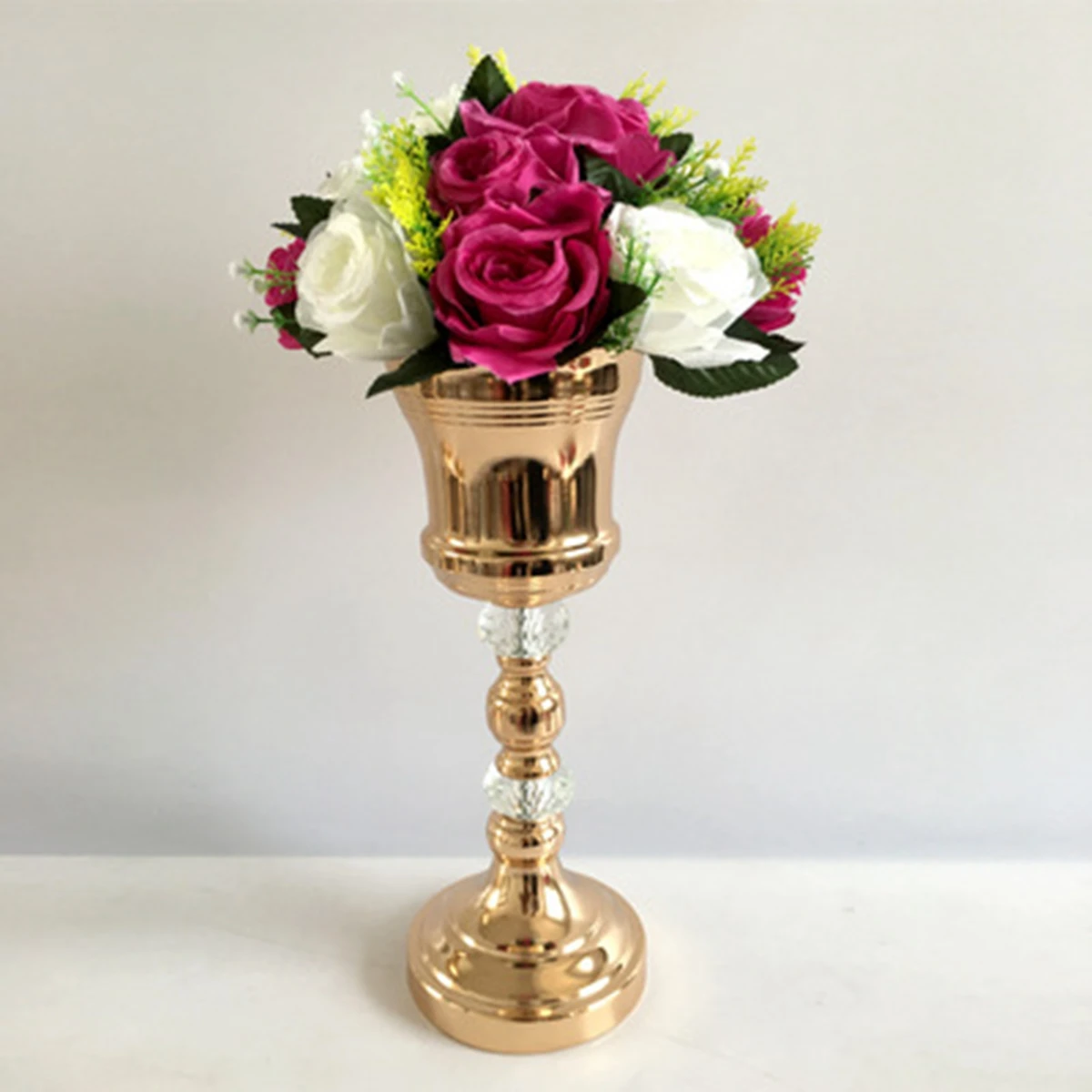 16pcs)Factory whole sell European Gold Metal Table centerpieces for wedding table flower stand AB1205