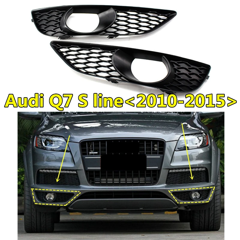 Original Car Replacement Accessories Front Lower Bumper Grill Fog Light Grills for Audi- Q7 S Line 2010 2011 2012 2013 2014 2015