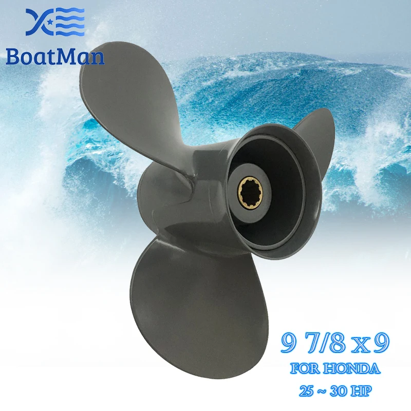 

BoatMan® 9 7/8x9 Aluminum Propeller for Honda BF 25HP 30HP Outboard Motor 10 Tooth Engine 58130-ZW2-F11ZA RH Factory Outlet