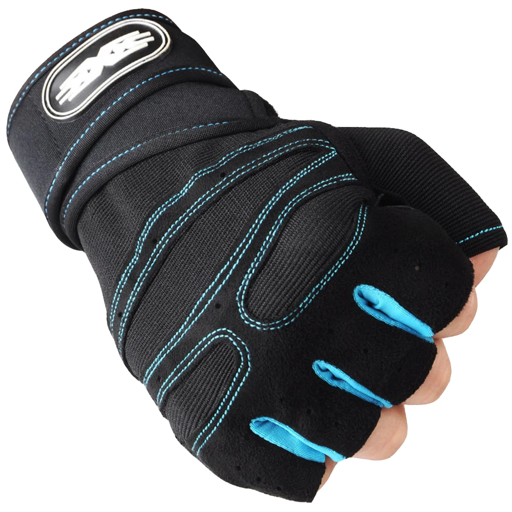 Gym Men Gloves Fitness Weightlifting Anti-slip Soft  Anti-shock Motor Half Finger Dumbbell Training Sports Cycling  Women Gloves