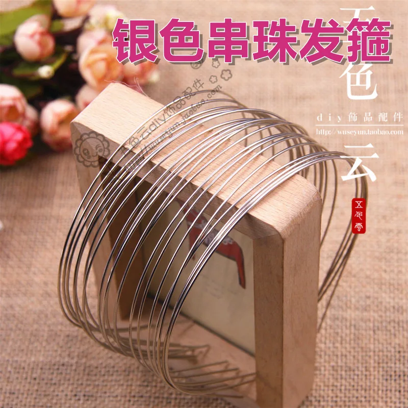 

Whole sale 100 X 1.5mm Blank Gold/Silver Headbands Metal Hair Band Lots DIY Accessories