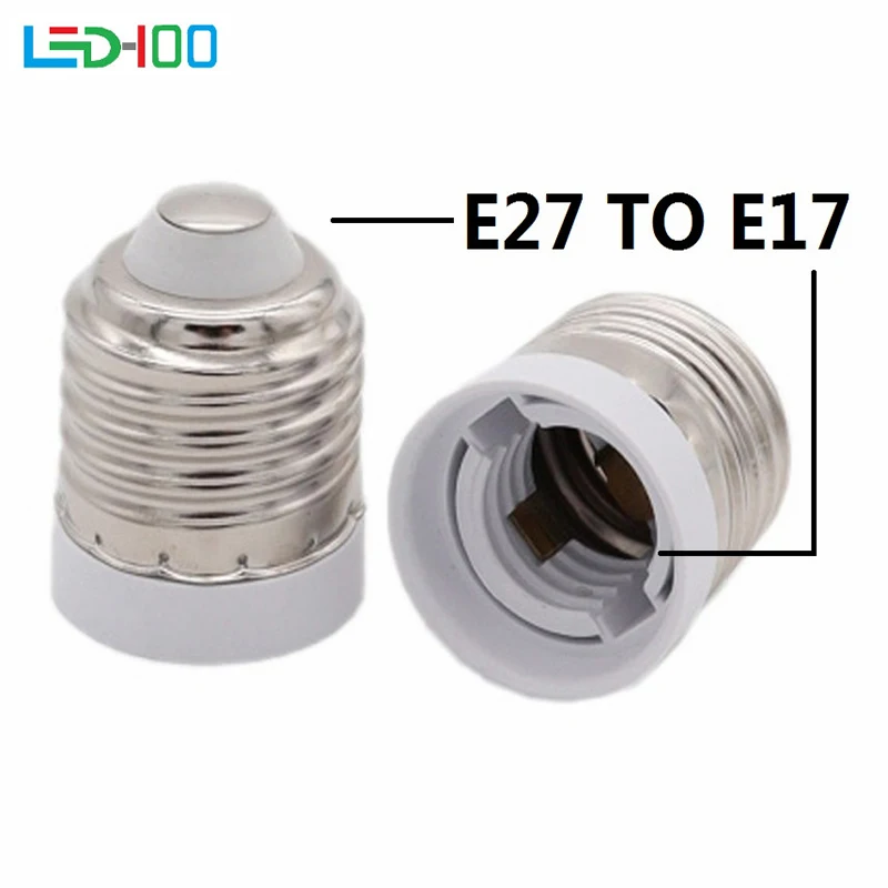 NEW High Quality Fireproof Material Lamp Base E27 to E17 Adapter Conversion Socket E27 to E17 Lamp Holder Converter