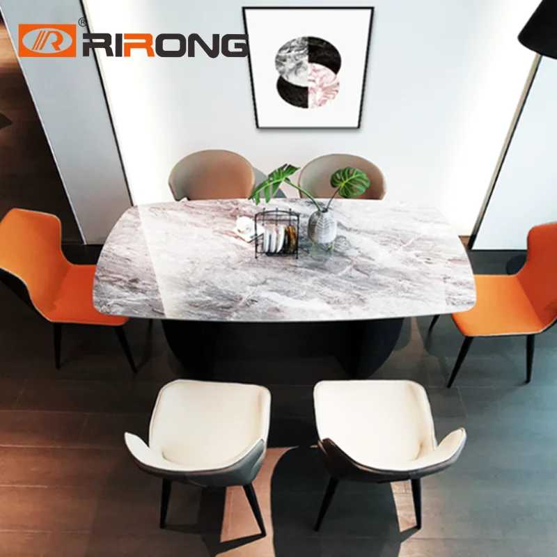 

Marble Limestone Round Rectangle Dinning Table Meeting Room Table Set