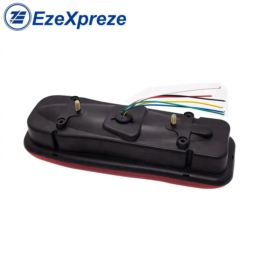 Luz trasera impermeable para coche, lámpara LED de señal de giro, 2 piezas, 46 luces traseras de 24V, piezas traseras para remolque, camión