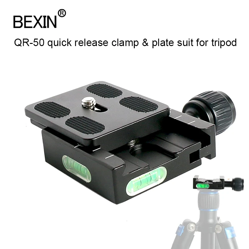 BEXIN QR60S QR50 Quick Release Plate Clamp Universal Quick Release Plate Tripod Ball Head Mount Adapter for DSLR Camera Ballhead