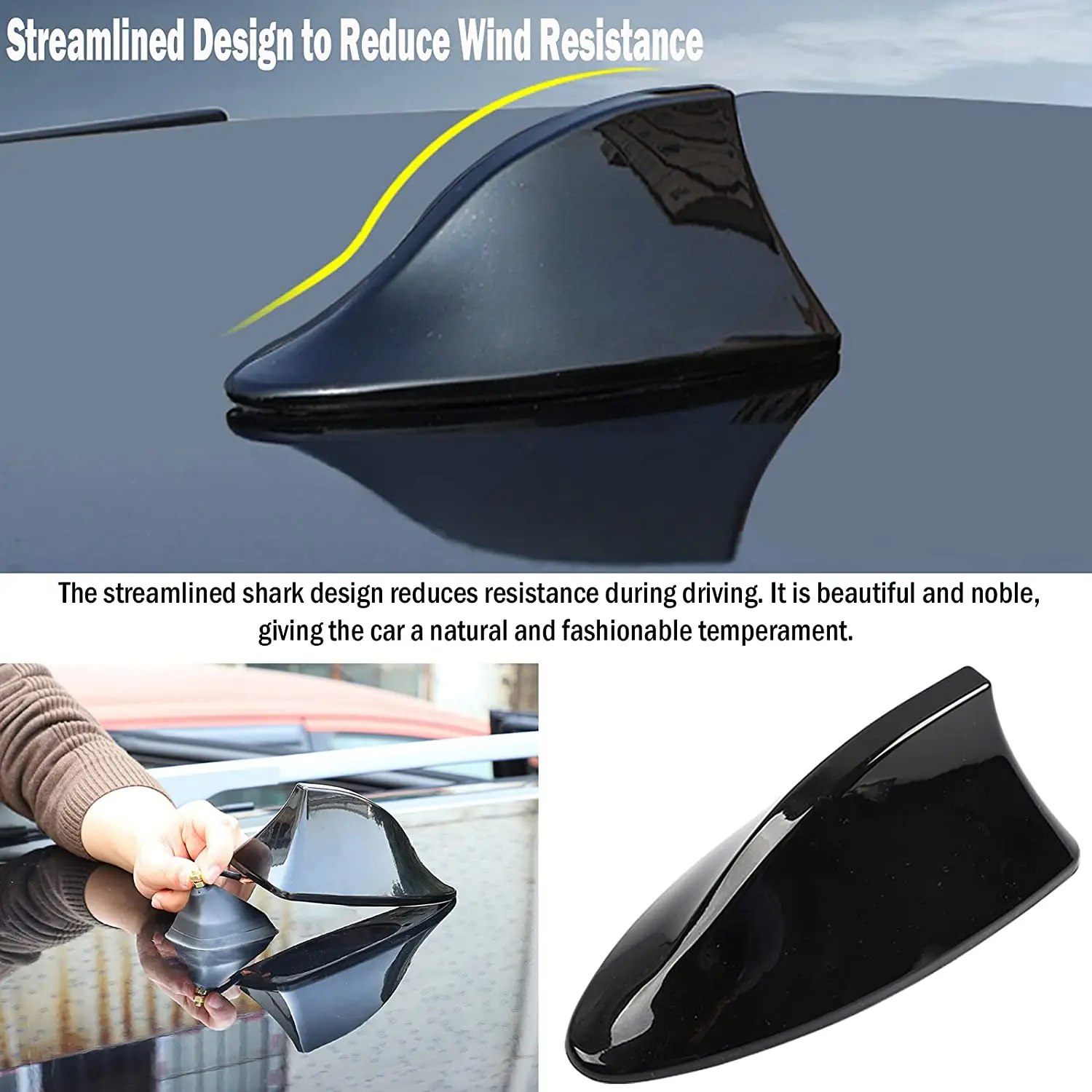 Car Roof Shark Fin Decorative Aerial Antenna for Ford Focus Fusion Escort Kuga Ecosport Fiesta Falcon Mondeo Taurus MUSTANG