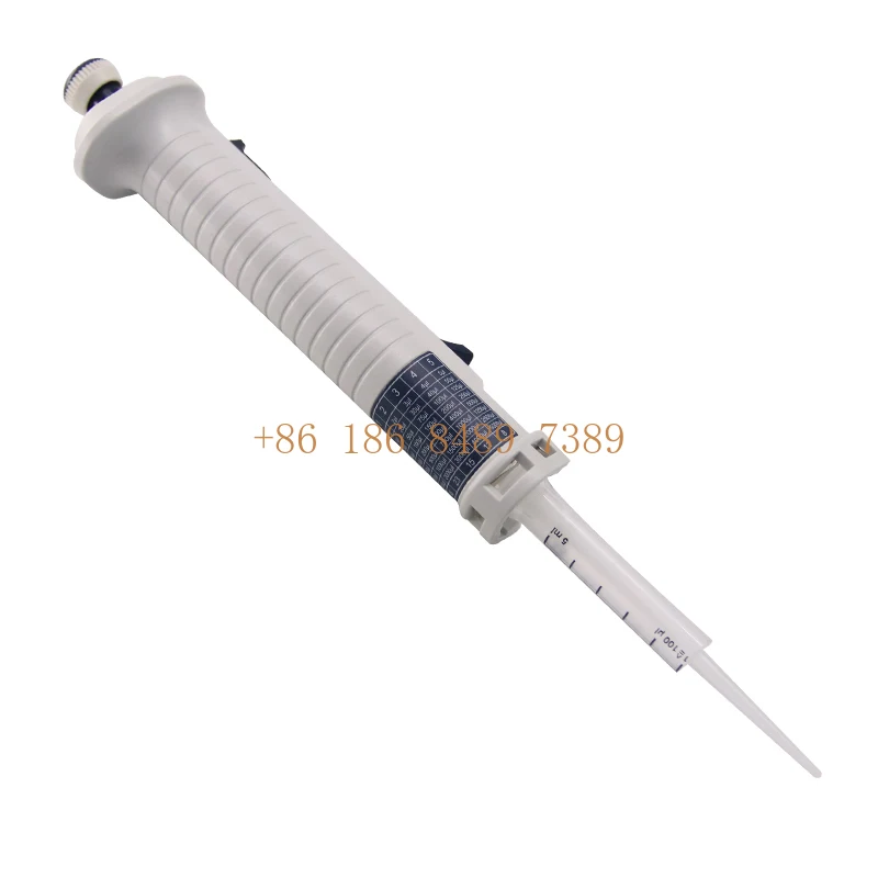 Pipette distributrice continue, commande manuelle, laboratoire, 10 ul-5 ml