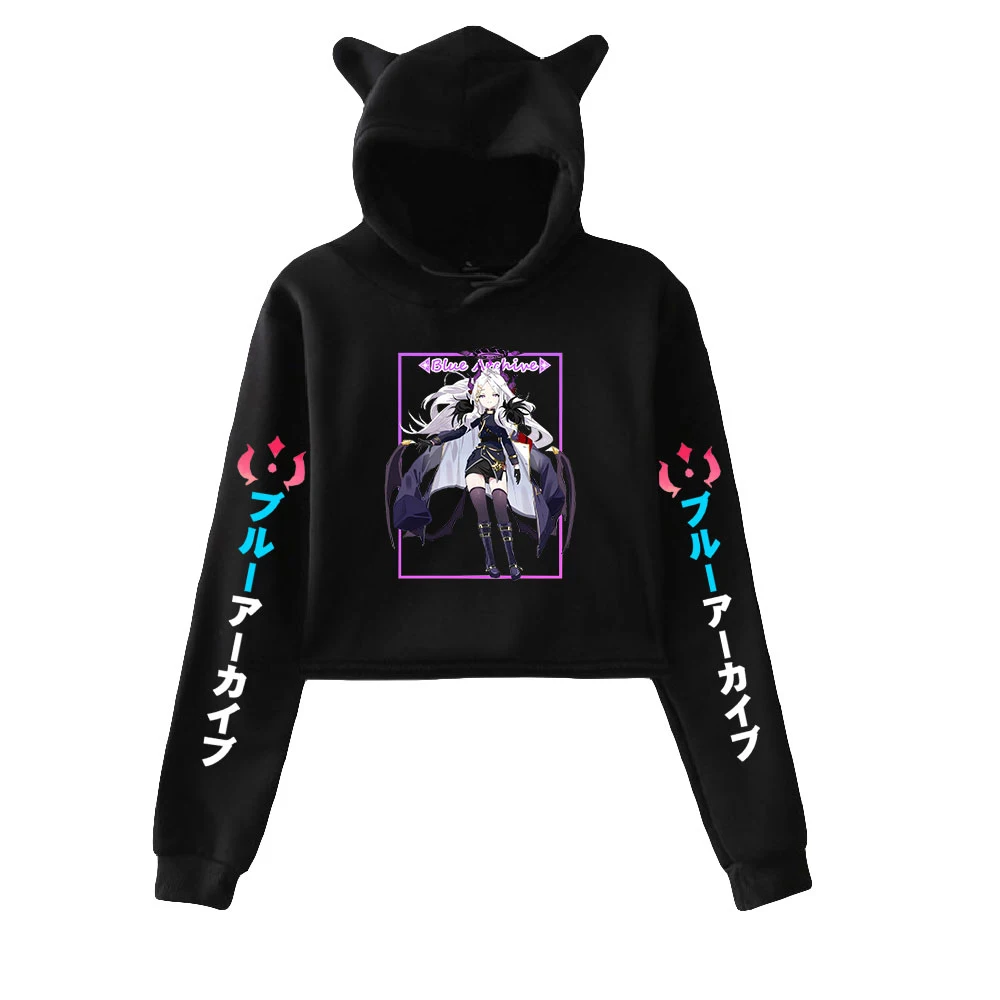 

Blue Archive cat ears hoodie women's long-sleeved hooded sweatshirt hot-selling casual all-match hoodie tops
