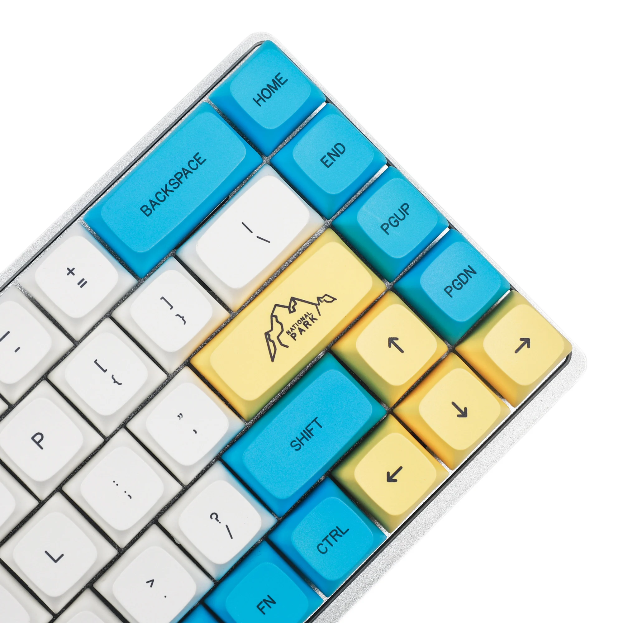 

YMDK National Park Dye-sub ZDA Ball Shape PBT Keycap Similar to XDA For MX Keyboard 104 87 61 Melody 96 KBD75 SP64 GK64x Tada68