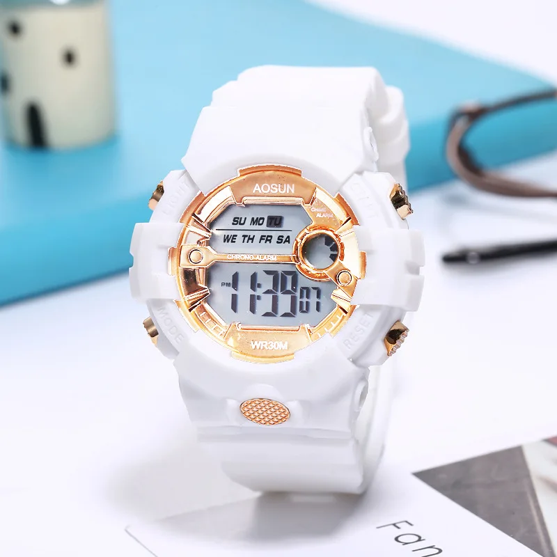 UTHAI CE39-Montre de sport pour enfants, montre-bracelet électronique, horloges pour garçons, filles, enfants, étudiants, adolescents, LED