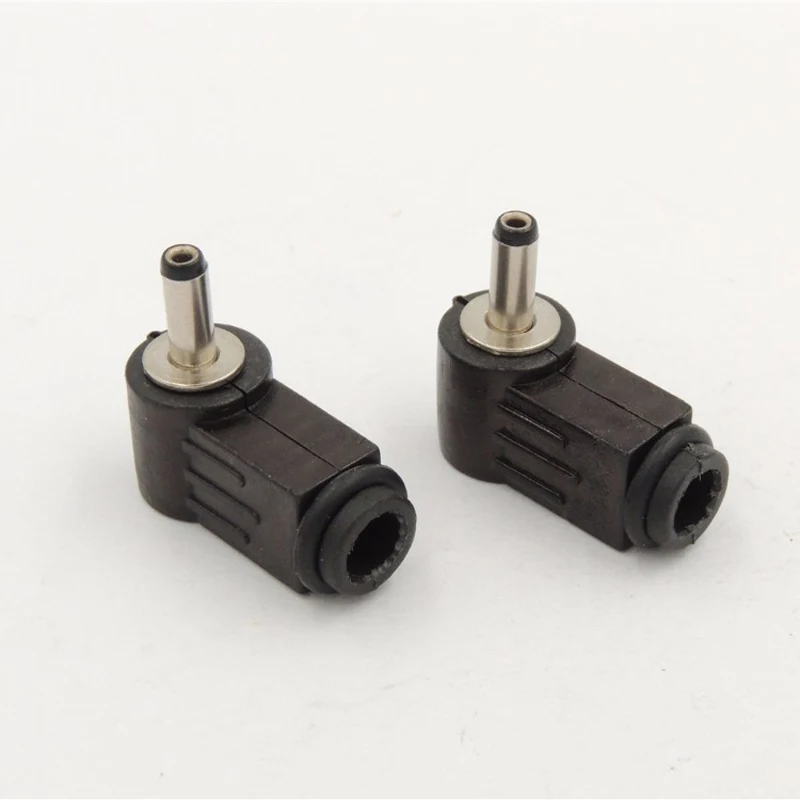 3.5mm x 1.3mm Male Plug Right Angle L Jack DC Power Tip Connector Adapter Plastic black Head