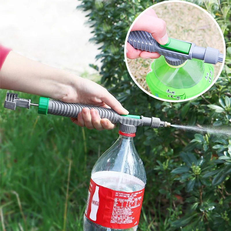 High Pressure Air Pump Manual Sprayer Adjustable Drink Bottle Spray Head Nozzle Garden Watering Tool Sprayer Agriculture Tools