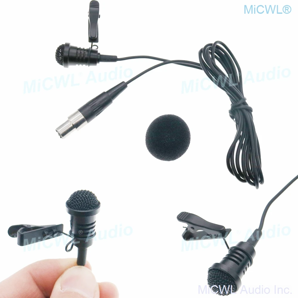 mini 3Pin 4Pin ME4 Cardioid Tie Clip Lavalier Microphone for AKG Shure Samson Condenser Lapel Wireless TA3F TA4F