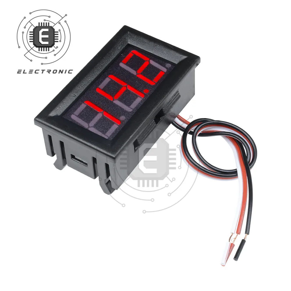 DIY Red Blue 0.56\'\' Digital LED Mini Display Module DC 0-100V Voltmeter Voltage Tester Panel Meter Gauge for Motorcycle Car