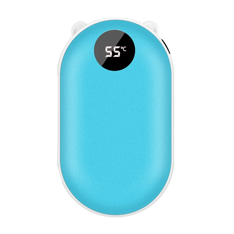 การ์ตูนหมีหู USB ไฟฟ้ามินิมืออุ่น Digital Display 5200MAh กระเป๋า Power Bank แบบพกพา U1JE