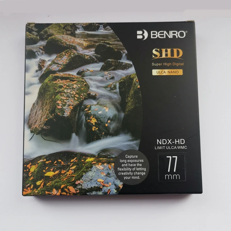 Benro 67 72 77 82mm SHD NDX HD ND2-ND500 / ND0.6-2.7 (1-9 Stops) Adjustable Round Glass Filter Variable Neutral for Camera Lens