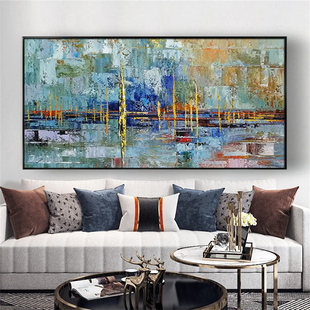 

Hand-painted Oil Painting Modern Abstract landscape Wall Painting Decor Canvas wall Art Acrylic Paintings Artwor for home Decor