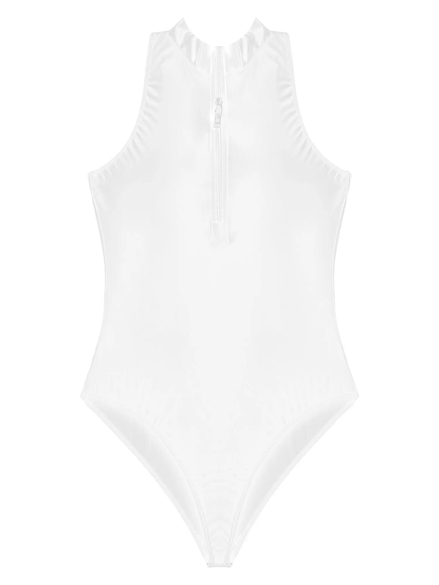 Combinaison D.lique Brillante Sexy pour Femme, Justaucorps à Fermeture Éclair, Maillot de Bain une Pièce, Costume de breven Club