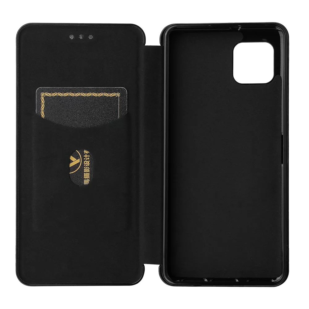 For Sharp Aquos Sense 6 Case Luxury Flip Carbon Fiber Skin Magnetic Adsorption Case For Sharp Aquos Sense 6 Sense6 Phone Bags