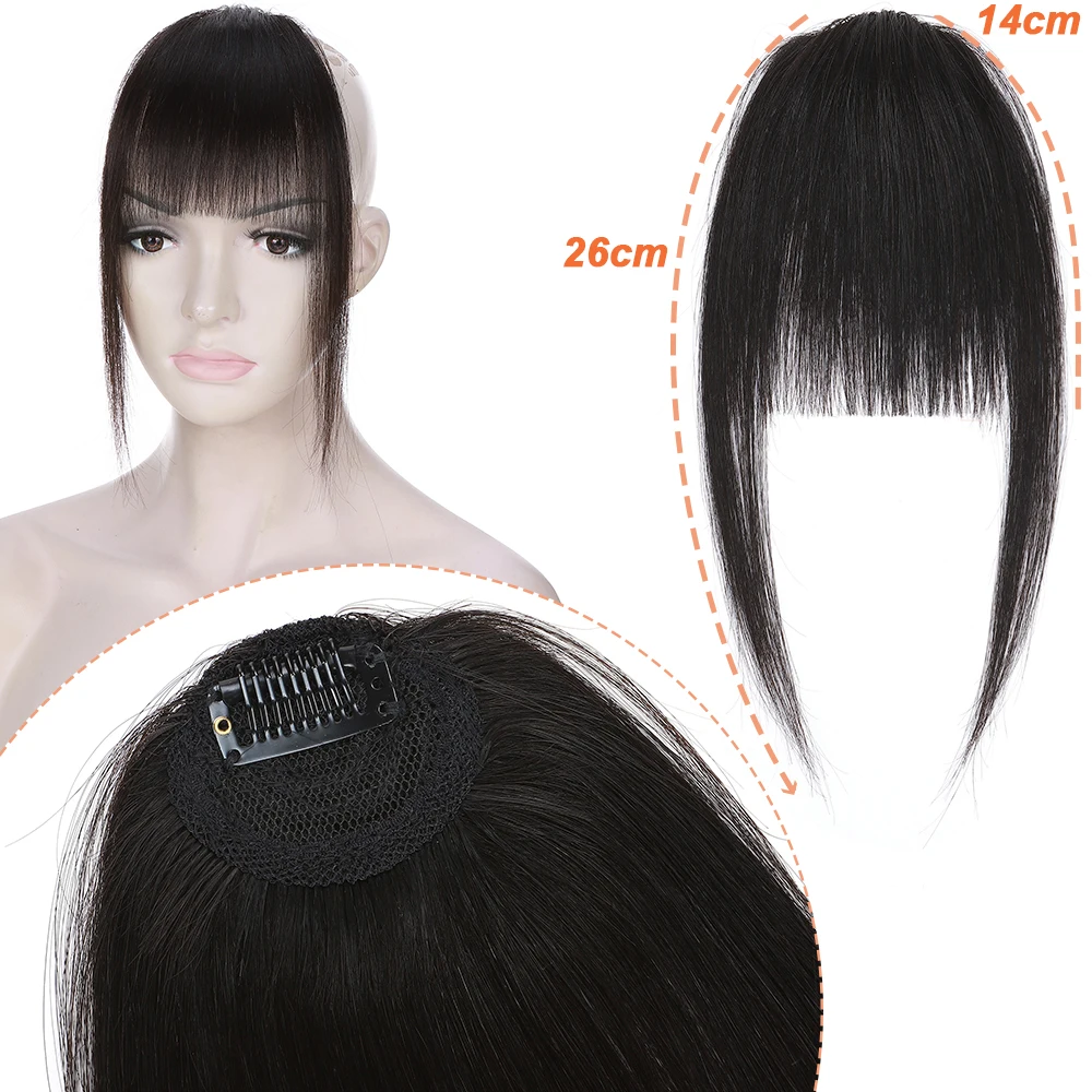 Sego 9g Comics Bangs With Temples 100% Real Human Hair Small Fringe Bangs Swept Natural look Hair Piece