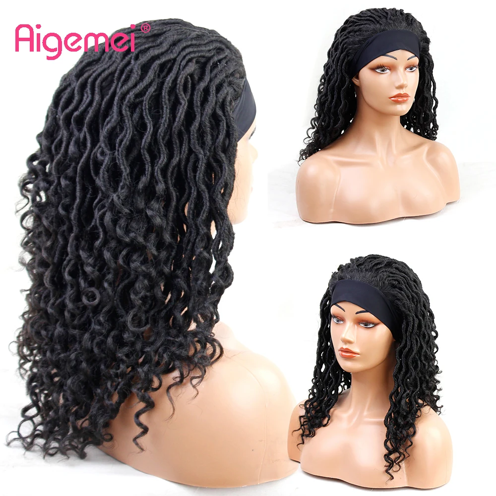 

Aigemei Gypsy Crochet Wig Dreadlock Hair For African Black Woman Soft Faux Locs Handmade Braid Twist Wigs