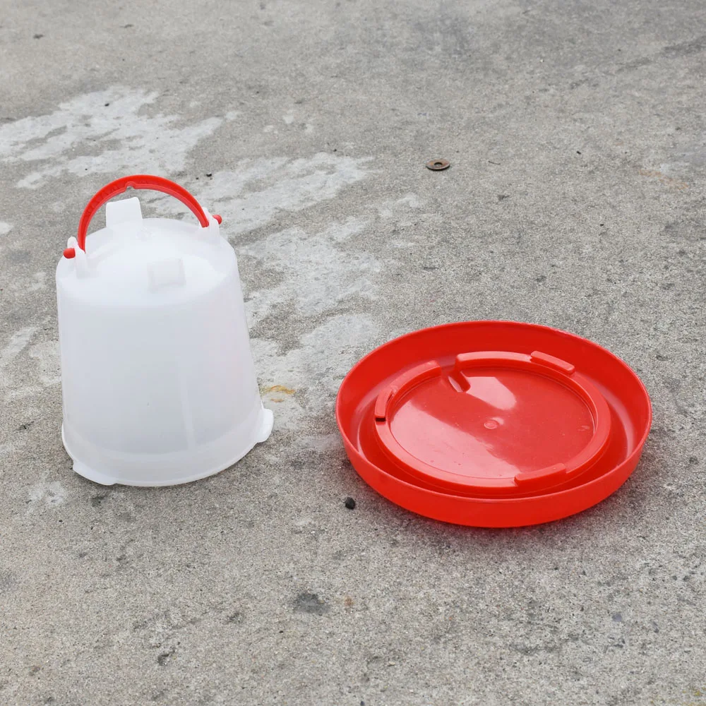 1Pc 6KG Chicken Drinker/Feeder Rooster Hen Drinking Kettle Feeding Device Farm Animal Poultry Feeding Watering Supplies