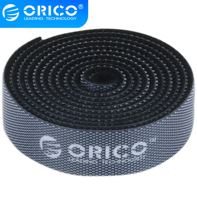 ORICO 1 Roll Self Adhesive Reusable Cable Tie Nylon Fastener Hook and Loop Strap Cord Ties1.5cmx1M Hook Loop Magic Tape,CBT