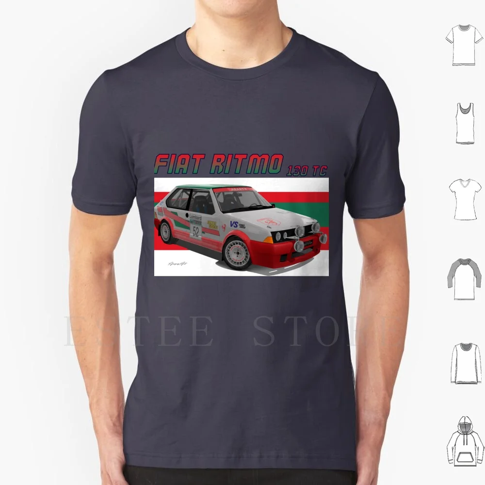 Abarth Ritmo 130 Tc Camiseta estampada algodón Rs200 Grpa Grupo A Rally Wrc 80s Mcrae Tc 130 Abarth Groupa Ritmo