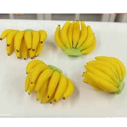 Mini Food Fruit Banana dla 1:12 domy dla lalek miniaturowa wiązka bananów do kuchni do jedzenia akcesoria owocowe Decor domek dla lalek miniatura