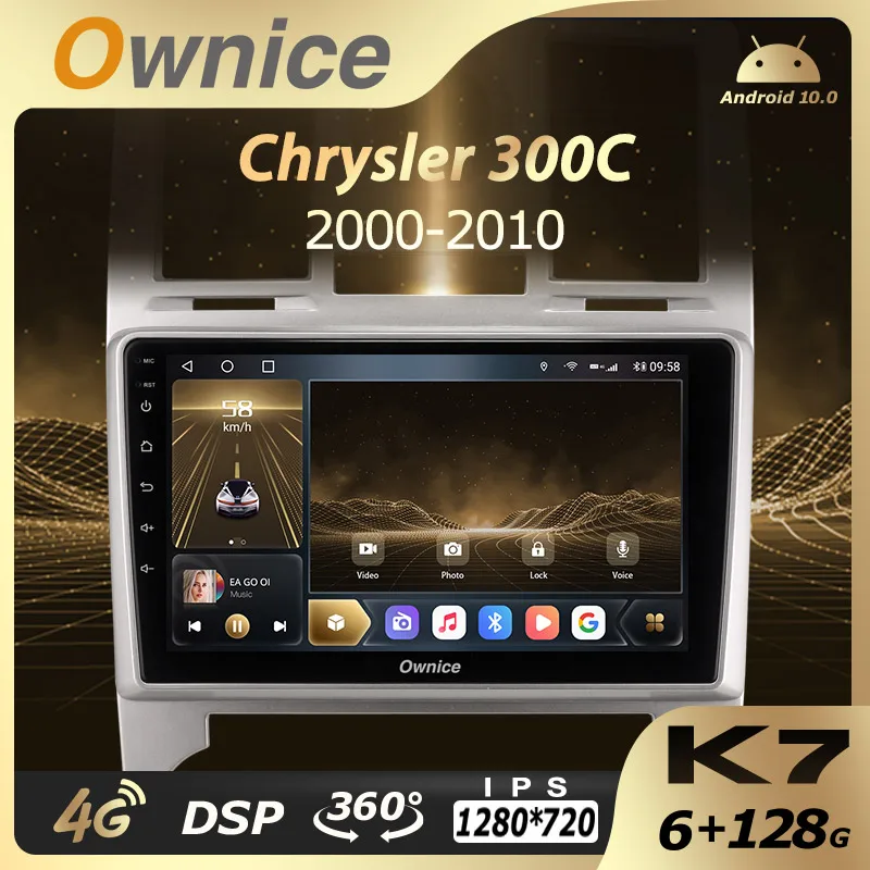 Ownice 2DIN Android 10 Car Multimedia Video Player For Chrysler Aspen 300C 2004 2005 2006 2007 2008 4G+Wifi GPS Radio 360 Camera