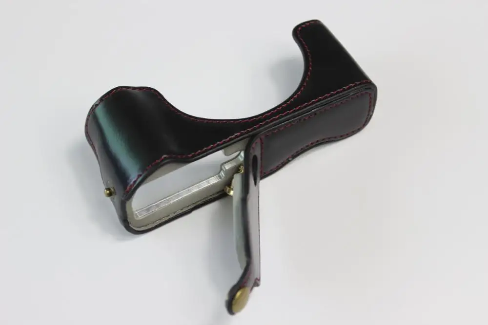 جراب جلد PU للكاميرا ، جراب واقٍ لكاميرا Canon G5X Mark II G5XII G5X2 G5XM2 G5X ، مع فتح البطارية السفلية