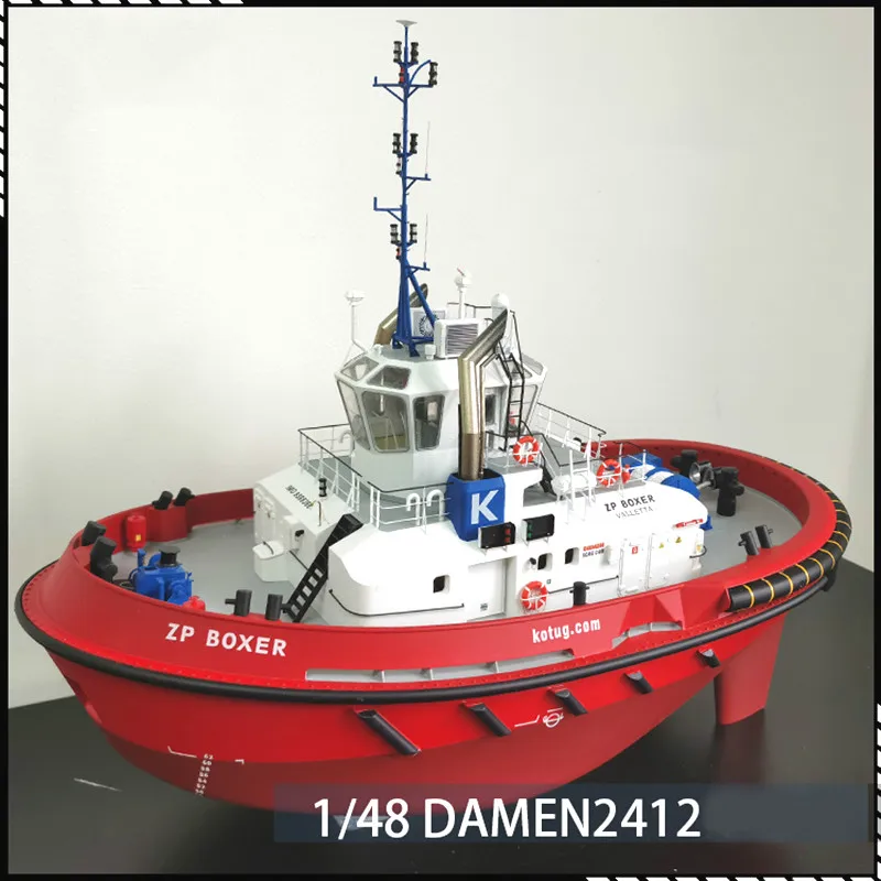 W magazynie 1/48DAMEN 2412 Tugboat 515mm zestaw żywiczny Model statku symulacji statku