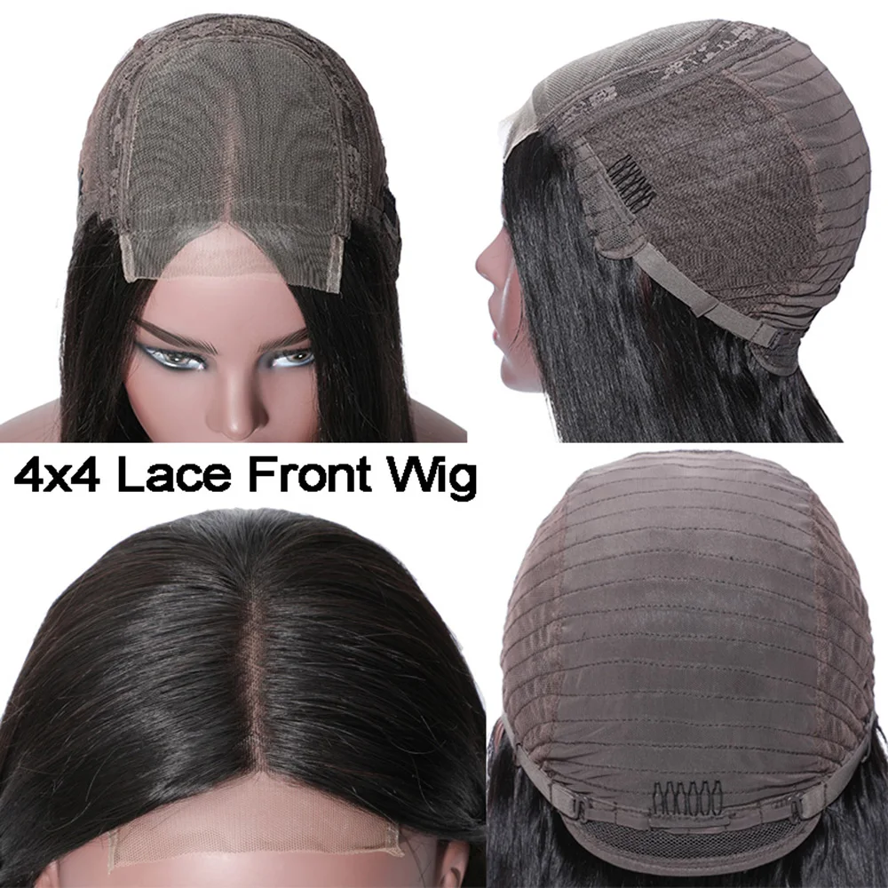 Peruca lace wig remy 4x4., cabelo humano frontal ondulado com baby hair.