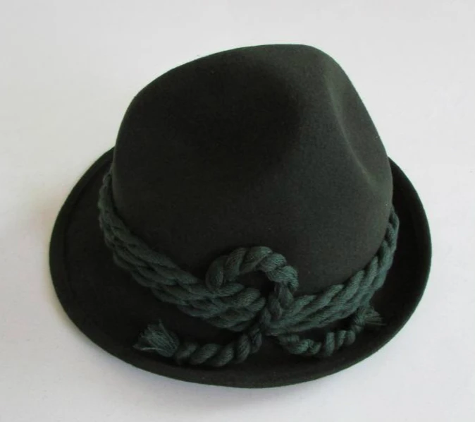 X062 Adult Fashion Wool Fedora Hats 100% Wool Green Army Church Hats  Winter Hats for Women