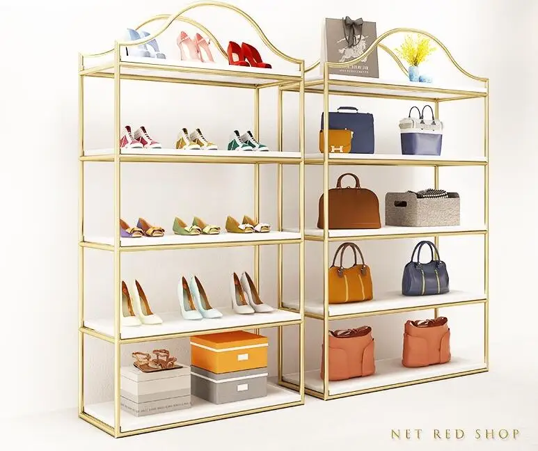 

Clothing Store Shoe Bag Display Shelf Creative Shoe Store Shoe Shelf Display Shelf Multilayer Shelf Commercial Floor Shoe Cabine