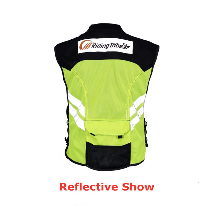 Motorcycle Rider Vest Reflective Waistcoat Jacket Night Visible Safety Motocross Off-Road Moto Team Uniform Clothing JK-22