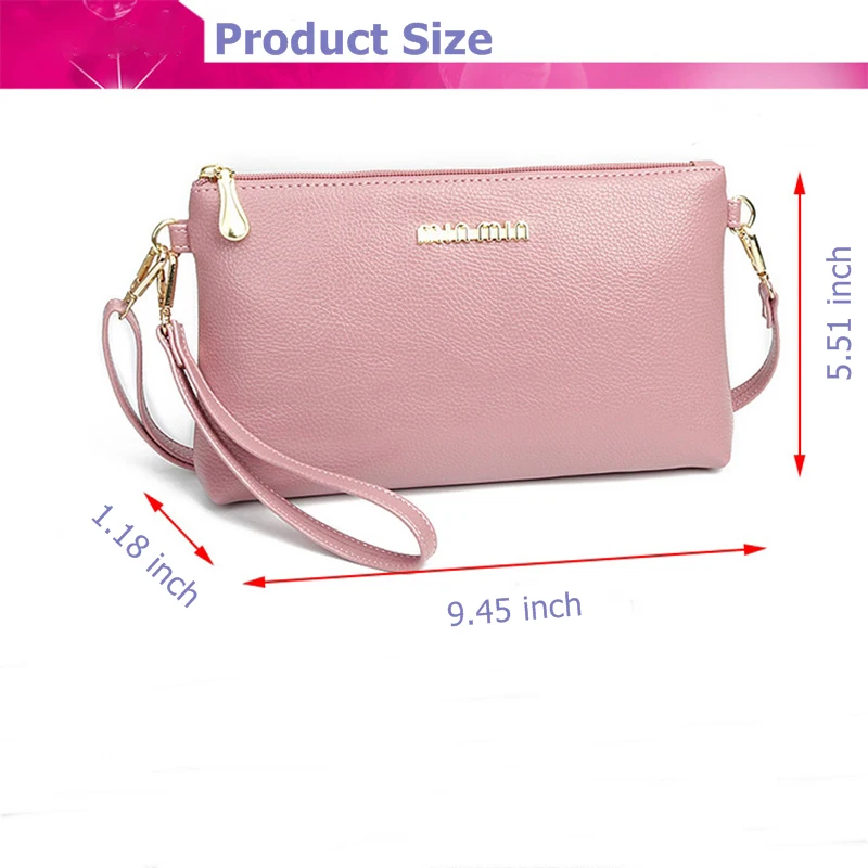 Crossbody Bags for Women PU Litchi Grain Shoulder Bags New Fashion Cheap Female Bag Removable and Adjustable Shoulder Strap