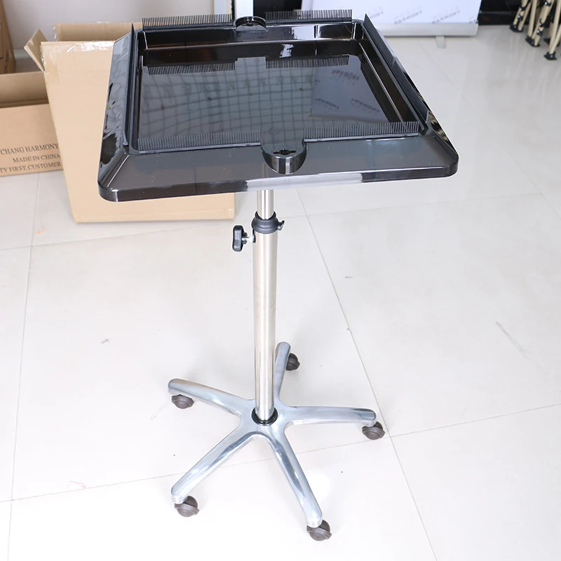 Hair Extension Tools Salon Hair Dyeing Hairdressing Movable Liftable Stainless Steel Trolley Wig Stand