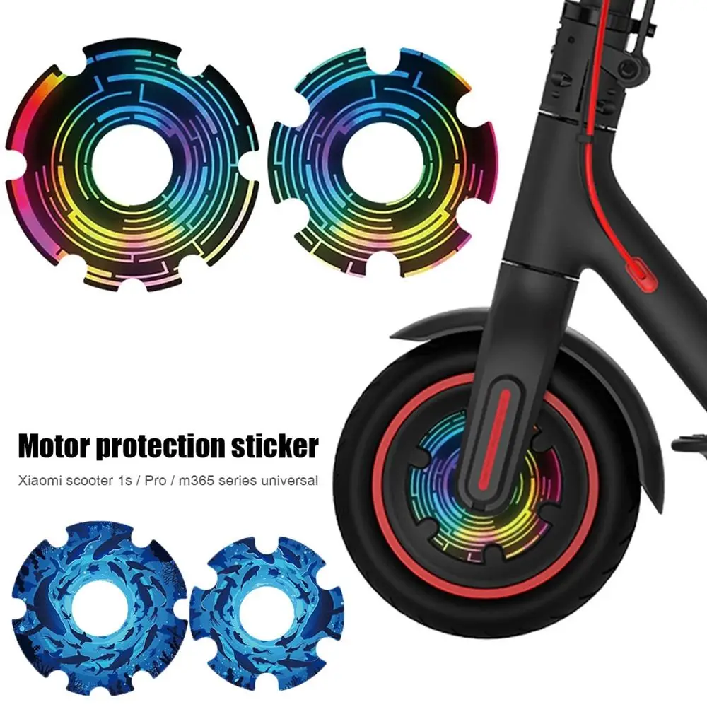 2 pezzi Scooter elettrico ruota anteriore PVC adesivo impermeabile autoadesivo colorato pellicola Scooter accessorio per Xiaomi M365/1s/pro2