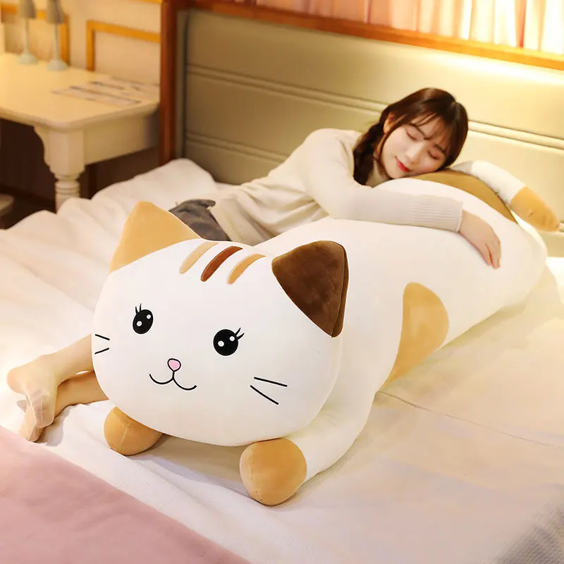 cute cat plush toy big fat kitten doll sleeping pillow for kids birthday gift sofa bed decoration 120cm 150cm DY50879