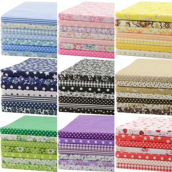Teramila 7 or 8 Pcs/Set 30x30cm/25x25cm Sewing Cloth Telas Patchwork Quilt Fabrics Handmade Cotton Tissues Fabric for Needlework