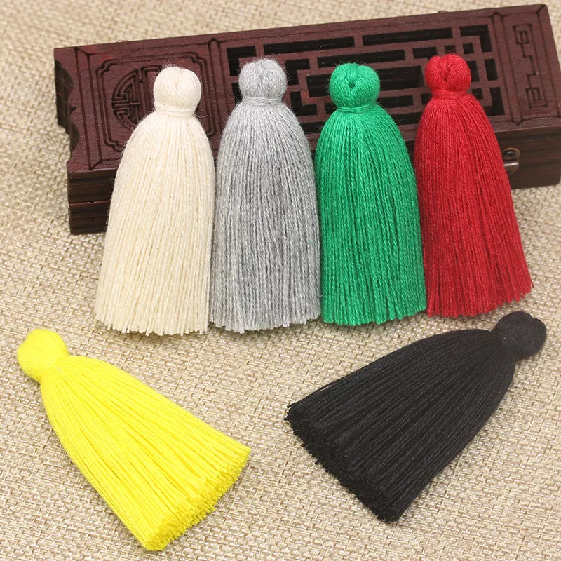 6CM gruby krótki frędzel kostium Ornament wiszący bawełniany pompon Fringe DIY Craft tekstylia domowe odzież wisiorek Tassel wykonany ręcznie