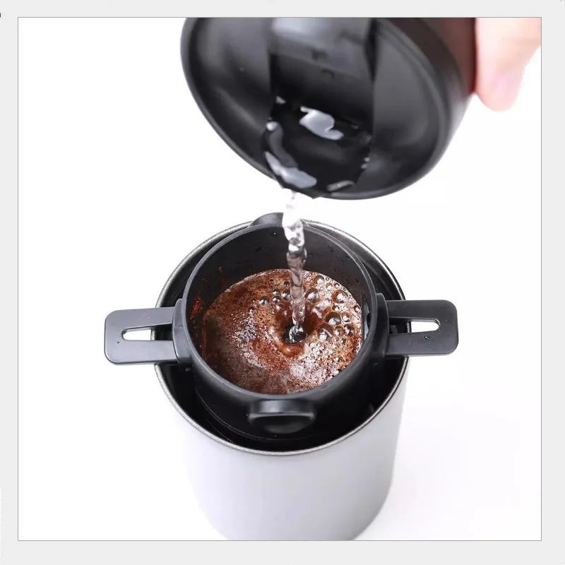 ที่เจาะด้วยมือแบบ gerinda elektrik เครื่องชงกาแฟแบบบูรณาการที่เจาะด้วยมือขนาดเล็กสำนักงานบ้านพกพาได้ (จำเป็นต้องเติมน้ำร้อน)