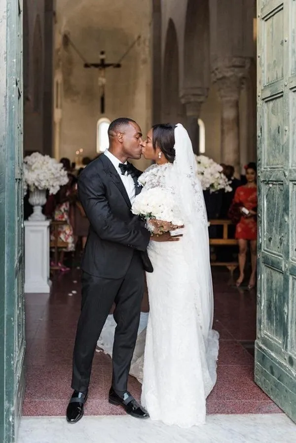 Ejue shung africano sereia vestidos de casamento com mangas compridas gola alta com zíper voltar completa rendas vestidos de casamento vestido de novia