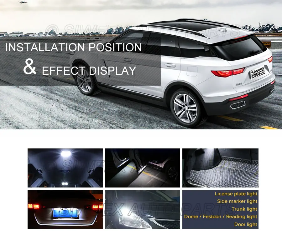 W5W T10 24 SMD 3030 Car LED Lamp Canbus Error Free Parking Reading Lights License Plate Bulbs Car-Styling White 12V