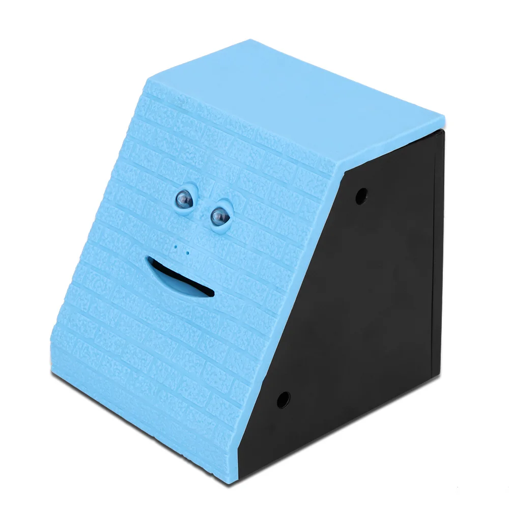 Human Face Piggy Bank Intelligent Sensor Will Move The Facial Features Automatically Open Mouth Eating Money Box Saving Bank