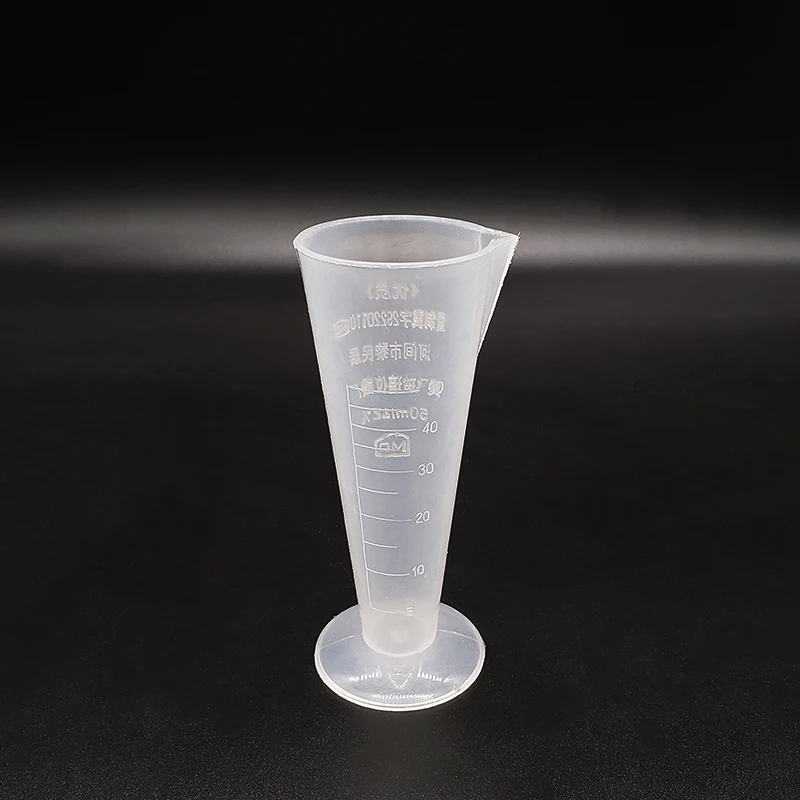 3pcs Plastic triangle measuring cup,25ml/50ml/100ml,Conical measuring cup with scale,Experimental plastic measuring cup