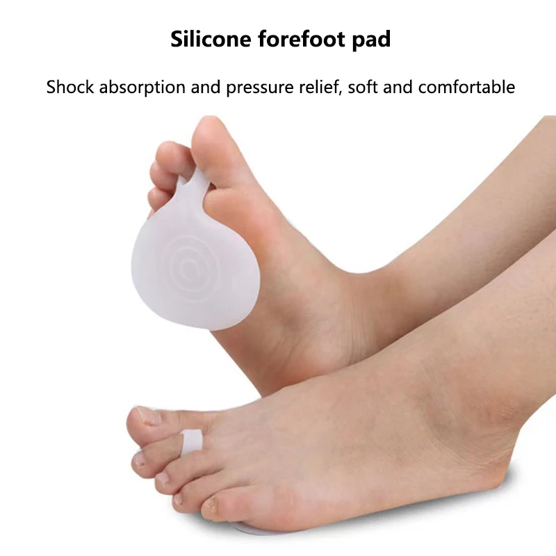 2pcs Soft Silicone Forefoot Shoes Cushion Pads Women High Heels Insoles Non Slip Pain Relief Foot Care Tool Toe Insert Protector